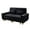 Black|Loveseat, variant on Aukfa 3 Piece Sofa Set - 99" Oversized 3 Seat Couch with Cup Holders&Pillows, Solid Wood Legs, Gray