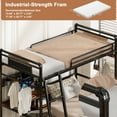 thumbnail image 7 of VNT Rustic Bunk Bed with Desk, Led Lights & Charging Station, Metal L-Shaped Twin Over Twin Beds, Loft Bed with Safety Guardrail and Ladder, 7 of 7