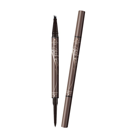 Micro Brow Pencil, Eyebrow Pen, Precise Eye Brow Makeup Pen, Four Forked Liquid Eyebrow Pencil Slim-in-1 Holding Makeup Without Smudging And Coloring Eyebrow Pencil 0.7ml 0.06ml