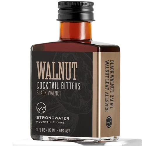 Strongwater Black Walnut Bitters (40 Servings) Rich, Nutty Walnut Bitters for Cocktails Pair