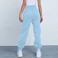 thumbnail image 4 of IYYVV Women's Lightweight Joggers Pants with Pockets Athletic Workout Joggers for Women with Elastic Waist 2024 Light Blue L, 4 of 7
