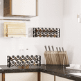 thumbnail image 6 of Auledio Metal Spice Rack with 24 Empty Jars Funnel and 80 Labels Freestanding & Wall Mount for Kitchen Cabinet (Black), 6 of 7
