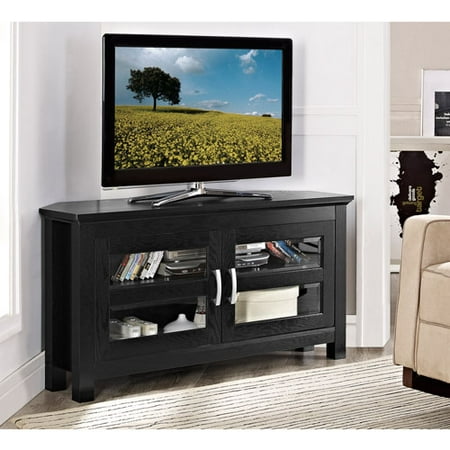 Wood Corner Media Storage Console TV Stand for TVs up to ...