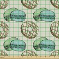 thumbnail image 2 of Ambesonne Dessert Fabric by the Yard Upholstery, Donuts and Macaroons Design, 1 Yard, Grey Yellow Multicolor, 2 of 5