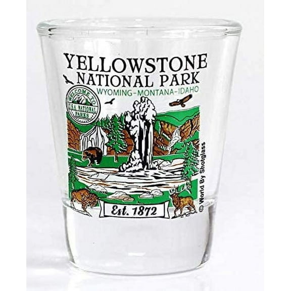 Yellowstone Wyoming Montana Idaho National Park Series Collection Shot Glass