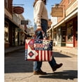 thumbnail image 4 of VMWMSSR 250Th Anniversary Patriotic Quilted Tote Bag 250 Years Stars & Stripes Shoulder Bag Fireworks Print Tote Bag For 4Th Of July Shopping & Travel(A-14.96×13.97In), 4 of 5