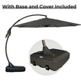 thumbnail image 2 of GRANDPATIO 12 ft Deluxe Curvy Aluminum Cantilever Octagon Umbrella(Charcoal, with Base, 12' Diameter), 2 of 6