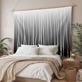 thumbnail image 3 of Black White Tapestry for Bedroom Wall Hanging Tapestry, Ombre Gradient Striped Minimalist Texture Ceiling Backdrop Tapestries Poster Blanket Wall Decor for Teens Room Living Room Dorm 51" x 59", 3 of 8