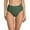 Army Green, variant on Charmo Women's Bikini Bottoms Ruched Swim Shorts Mid Waist Swimming Briefs
