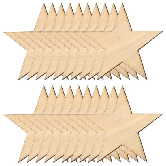 Uxcell Wooden Stars Unfinished Wood for Crafts, 5cm(2") Star Shape Cutouts Wood for DIY Projects, 50pcs