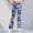 Blue, variant on ATOGUTA Girls Flare Leggings High Waisted Casual Kids Print Warm Fleece Bell Bottom Pants Size 5T-16, Army Green