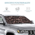 thumbnail image 3 of Kdxio Coffee Bean Print Windshield Sun Shade, Foldable Sun Blocker for Car,Truck,SUV Automotive Interior Sun Protection,Reflective Shade for Front Windshield(Medium), 3 of 7