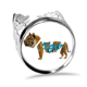 thumbnail image 1 of Reorganización del sistema Tiger Anillo de compromiso de boda de amor ajustable Unbranded  M, 1 of 3