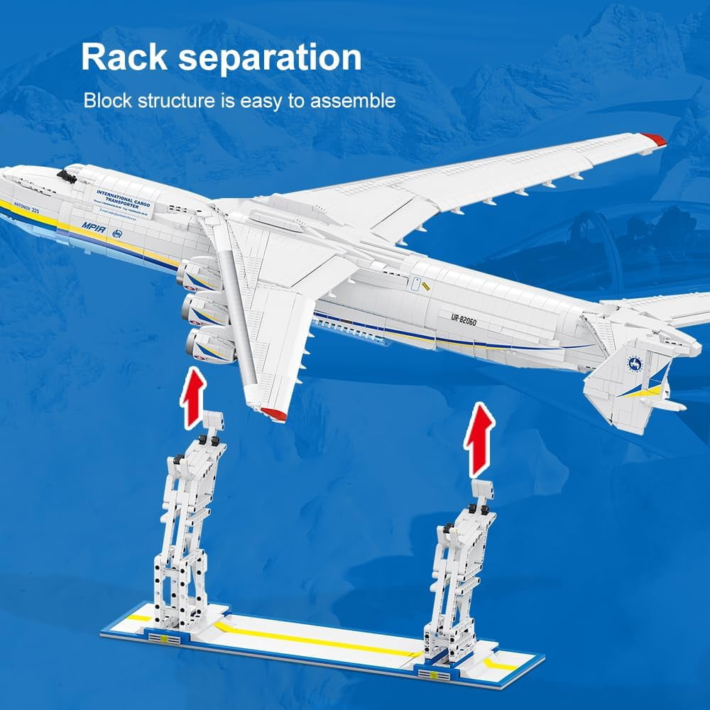 An-225 Large Transport Aircraft Building Blocks Set, 5350 Pcs  Moc  Airplane Model Building Kits, Military Fan Model Collection Educational Toys Gifts