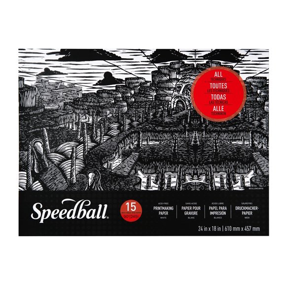 Speedball Printmaking Paper 24x18 Pad 15 Sheets