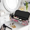 thumbnail image 6 of Hair Tools Travel Bag Heat-Resistant Curling Iron Organizer Bag with Detachable Heatproof Mat Travel Storage Case Roses and Ribbons, 6 of 8