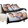 thumbnail image 4 of Custom Blanket with Picture Text Personalized Photos Blanket Gifts for Adult Kid Girlfriend Boyfriend Christmas Halloween Fathers Mothers Valentines Day, 4 of 6