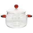 thumbnail image 2 of Glass Cooking Pot with Lid Heat Resistant Glass Saucepan Borosilicate Glass Cookware Pot, 2 of 5