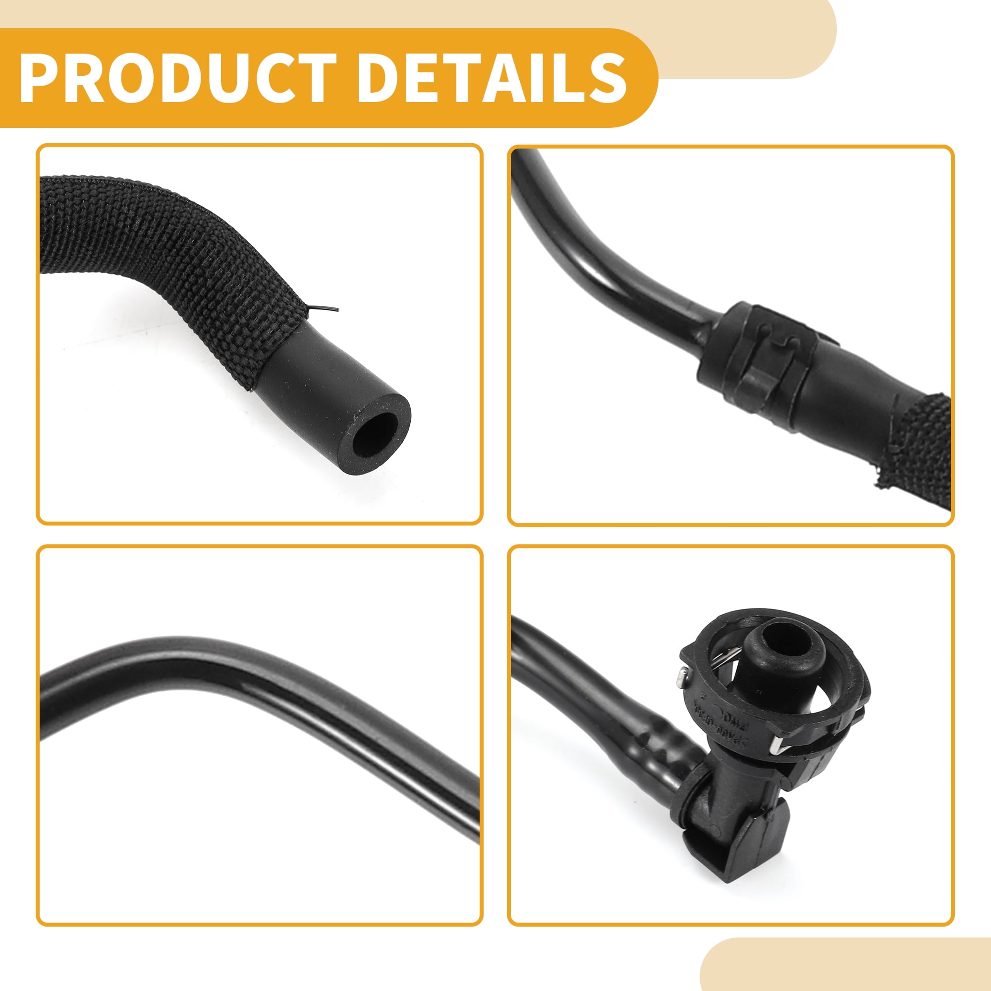 Unique Bargains Heater Hose No.8R0121081BP for Audi Q5 2.0L 2013-2017 Plastic Black
