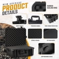 thumbnail image 3 of 19 inch Tool Box,Plastic Tool and Hardware Storage Box,Waterproof Equipment Box,Black, 3 of 7