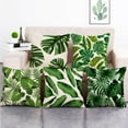 thumbnail image 2 of Monfince Set of 4 Green Plants Decorative Throw Pillow Covers 18x18 Inch Summer Decorations Linen Square Pillow Cases Tropical Plants Outdoor Sofa Couch Home Bed Decor Cushion Covers, 2 of 6