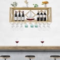 thumbnail image 4 of 2 Layer Wall Mounted Wine Bottle Holder, Wine Rack Bar Unit Floating Shelves,Wine Glass Holders Wine Bottle Holder Rack Hanging Goblet Rack, 4 of 14