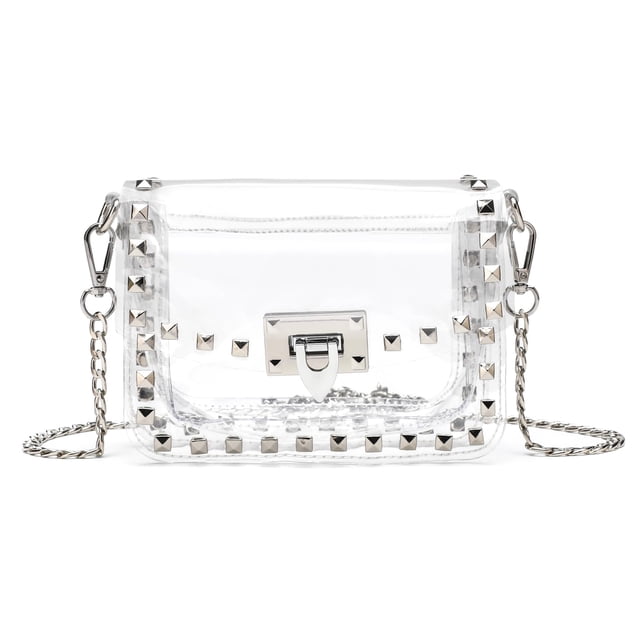 Bolso bandolera transparente aprobado por SharPlus Stadium para mujer