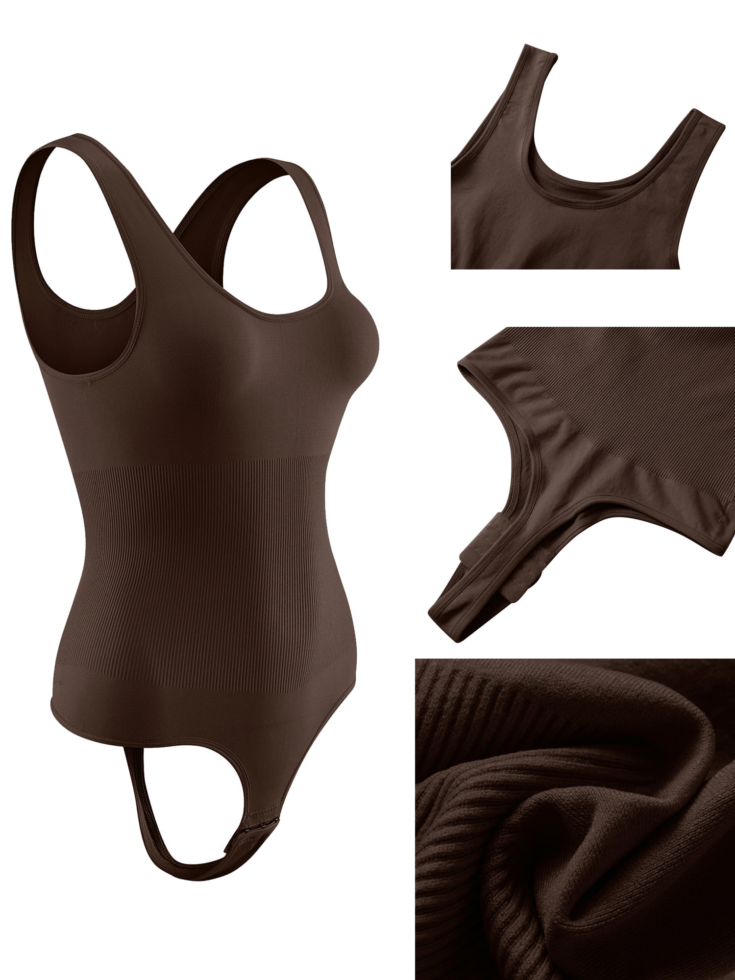 YouLoveIt Bodysuit for Women Tummy Control Shapewear Thong Body Shaper Tank  Top Women Shapewear Bodysuit Seamless Backless Compression Tummy Control