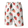 thumbnail image 5 of Kdxio Hand Drawn Strawberry Pattern Mens Casual Shorts - Drawstring Summer Beach Sports Shorts for Men, 5 of 9