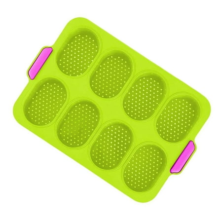 

HI.FANCY Baking Tray Silica Gel 8 Circles Bake Accessories DIY for Baguette Mold Cooking Supply Heat-resistance Hand Ears Bread Trays Type 1