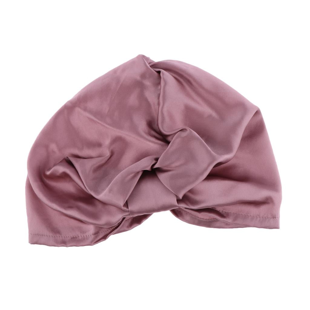 FVDPWYE 2x 100% Silk Sleeping Sleep Hat Night Hair Care Bonnet Scarves Hair Wrap