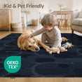 thumbnail image 4 of ODIKA 8'x10' Navy Blue Modern Geometric Circle Pattern Washable Area Rug Contemporary Abstract Overlapping Shapes Non-Shedding, Easy Care, for King Size Bedroom Under Bed, Master Suite, 4 of 5