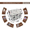 thumbnail image 2 of Howarmer Rectangular Storage Basket, Collapsible Laundry Basket, Waterproof Canvas PE Coating Large Storage Bins Gift Baskets for Children, Office, Bedroom, Clothes,Toys - Dinosaur, 2 of 6