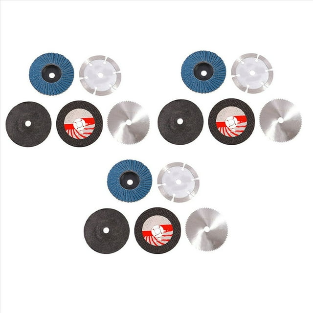 Disco de Corte de 15 Uds. de 75 mm para Amoladora Angular de 10 mm de DiáMetro Interior Hoja de Circular de Metal Muela Abrasiva Herramienta de Almohadillas de Lijado
