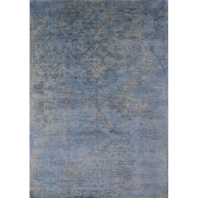 Ahgly Company Machine Washable Indoor Rectangle Industrial Modern Light Slate Gray Area Rugs, 6' x 9'