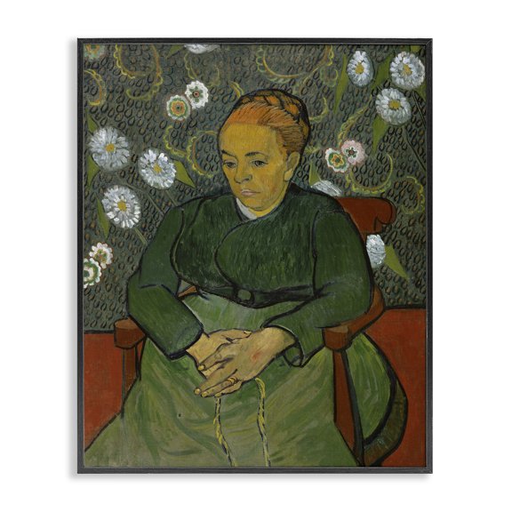 Stupell Industries Victorian La Berceuse Portrait Madame Roulin Van Gogh Black Framed Giclee Art, 24 x 30, by one1000paintings