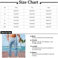 thumbnail image 4 of Spring Summer Men's Solid Color Cotton Casual Pants Drawstring Comfort Fit, 4 of 7