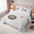 thumbnail image 3 of Erosebridal 8 Ball Quilt Full Blush Full Bedspread Sets, Blush Leopard 3pcs 1 Coverlet and 2 Pillowcases, 3 of 7