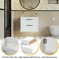 thumbnail image 4 of Eclife 24" Wall Mounted Floating Bathroom Vanity Base Only without Sink, White, 4 of 9