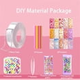 thumbnail image 5 of Nano Bubble Tape Kit with Sequins Sticker Straw,Self-Adhesive Nano Double Tape Bubble Inflatable Bubble Tape, Nano Double Tape Bubble DIY Nano Double Tape Bubble Craft Kit for Adults Children,Purple, 5 of 8
