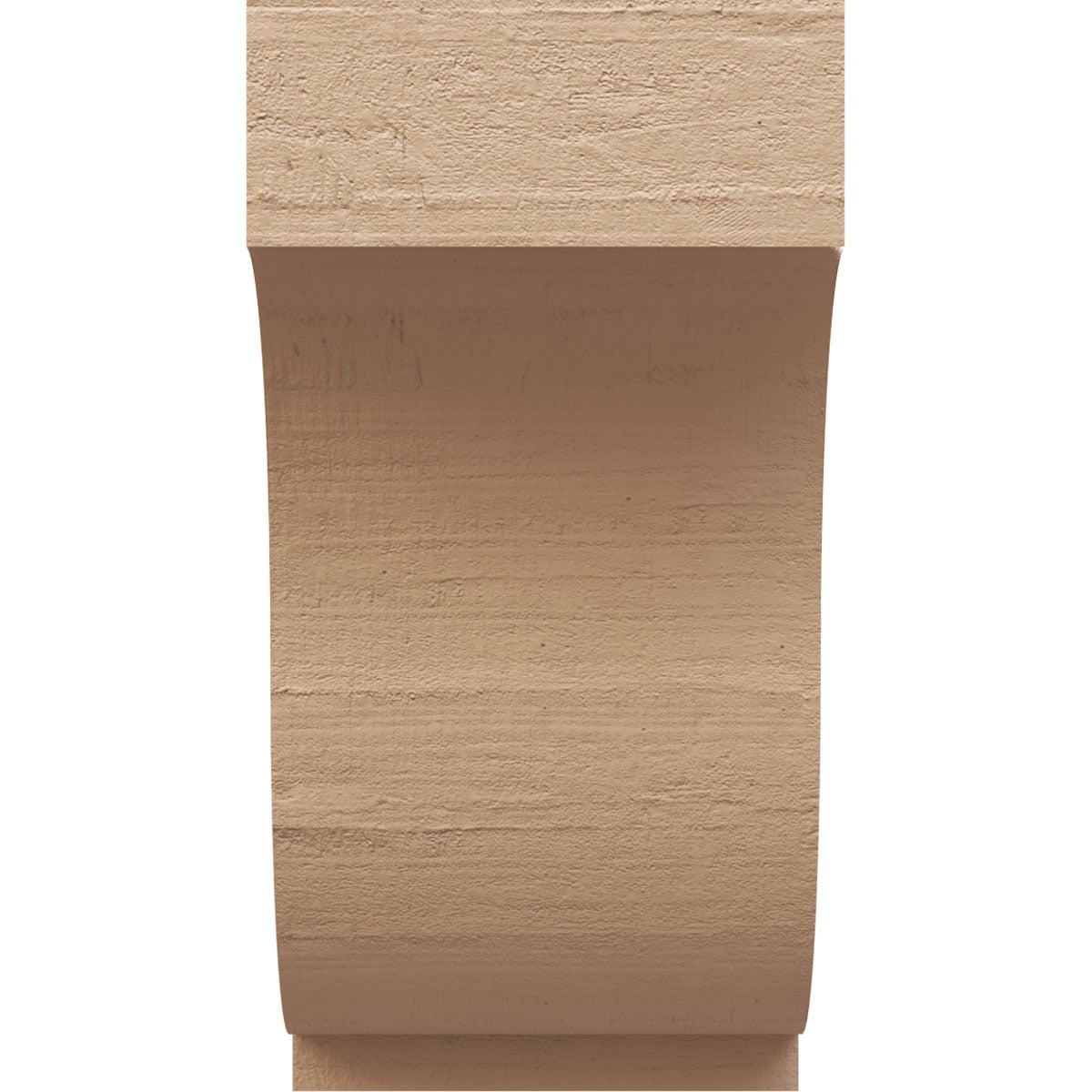 4"W x 4"D x 8"H Wide Van Buren Rough Cedar Woodgrain TimberThane Corbel, Primed Tan