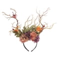 thumbnail image 1 of KAKOWELY 1 broche para el pelo con diseño de cuerno de ciervo y rama de flor simulada para decoración., 1 of 5