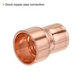 thumbnail image 5 of Uxcell Reducing Copper Coupling Fitting Straight with Sweat End, 1/2 x 3/8 Inch ID for Refrigeration Adapter, 5 of 6