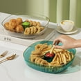 thumbnail image 3 of Anuirheih Clear Salad Bowl for Lunch Plastic Crystal Fruit Plate Candy Holder for Home Kitchen Party(Green), 3 of 5