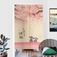 thumbnail image 2 of Doorway Curtain  Japanese Style Doorway Curtain  Kitchen Doorway Curtain  Japanese Restaurant Curtain  Japanese Style Doorway Curtain Romantic Blossom Sakura Dog Kitchen Curtain, 2 of 8