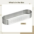 thumbnail image 5 of 6 Pcs 304 Stainless Steel Oval Tart Molds - Perforated Non-Stick Baking Rings, 5.1 x 1.8 Inch Professional Pastry Ring Molds for French Tarte, 5 of 5