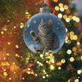 thumbnail image 3 of Christmas Cat Pendant Ornament for Tree - Adorable Festive Hanging Decor with Cute Kitty Design, Durable Crafted Holiday Decoration for Mantel, Wreaths, and Home Seasonal Decorations, 3 of 4