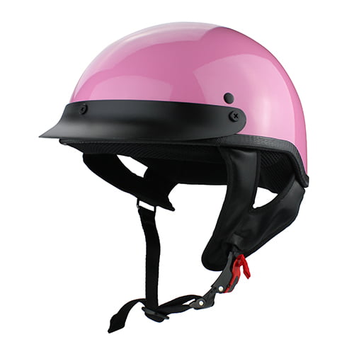 slot Sprog Tegn et billede Gloss Pink Motorcycle Skid Lid Helmet with Visor DOT Approved - Walmart.com