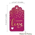 thumbnail image 5 of Inkdotpot 50 Pack Made With Love Text Favor Paper Tags Craft Real Gold Foil Hang Tag, 5 of 6