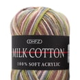 thumbnail image 2 of Bearachild 50g/bola colorida de 3 capas de hilo hecho a mano DIY bufanda almohada manta tejer ganchillo hilo de algodón de leche Tela de costura y artesanía 19 # Bearachild JJ14706-19, 2 of 4